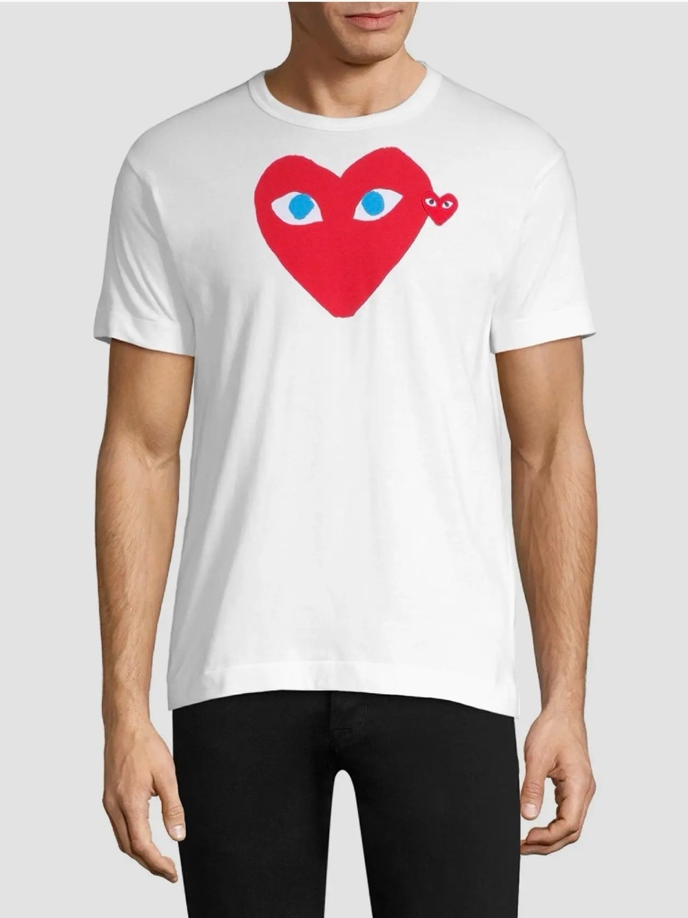 Comme des Garcons PLAY double heart t shirt NWT